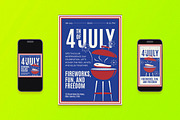 Bold 4th of July Flyer Set, a Flyer Template by Aiyari Graphic (Thumbnail 1 of 3)