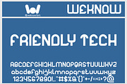 Friendly Tech font, a Font by weknow (Thumbnail 1 of 8)
