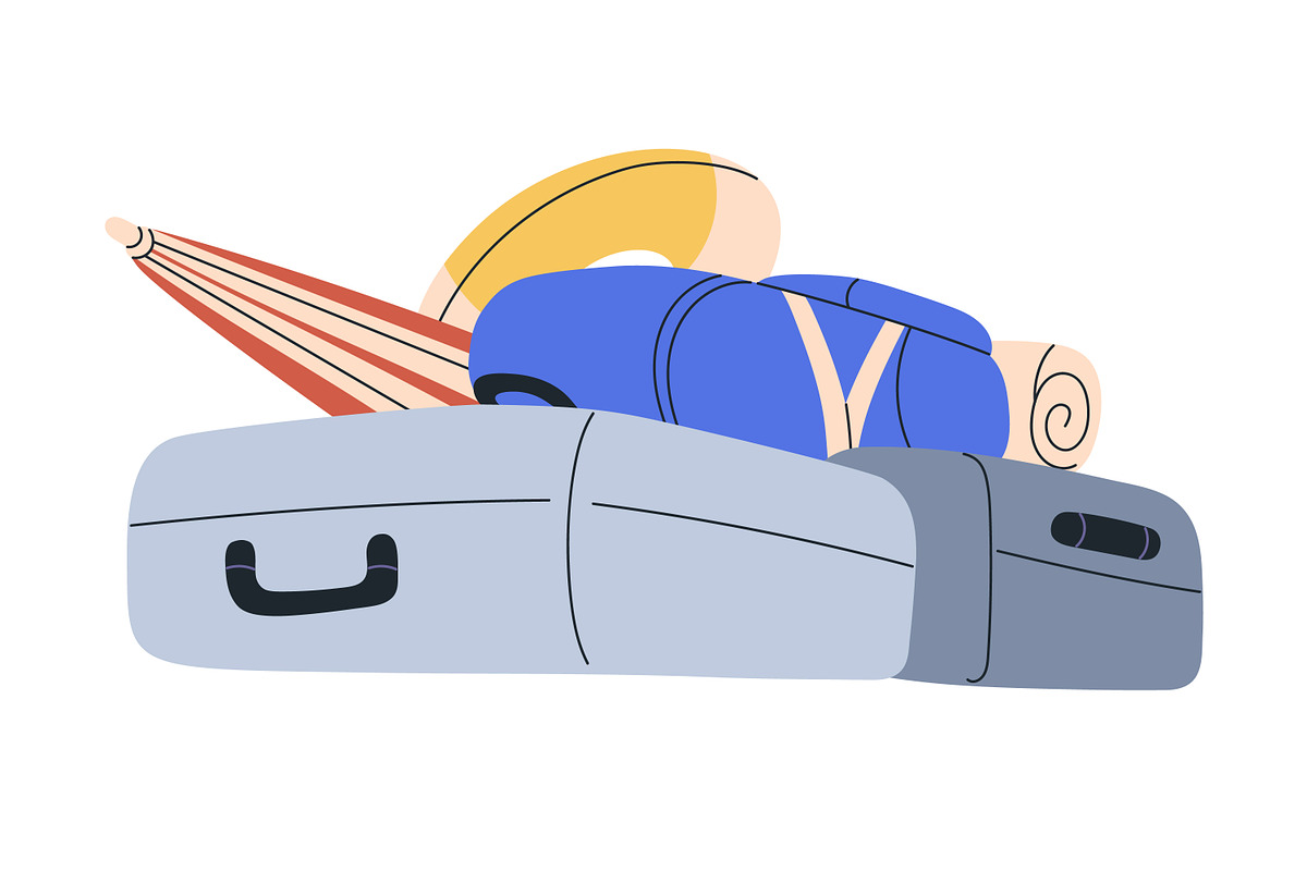 Travel baggage, tourist luggage set, an Object Illustration by Good Studio (Photo 6 of 6)