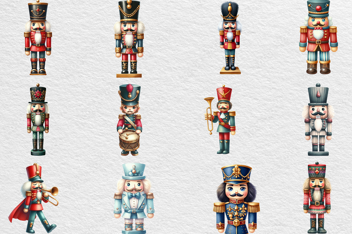 Christmas Nutcracker Clipart, an Illustration by Black Bird Studio (Photo 6 of 6)