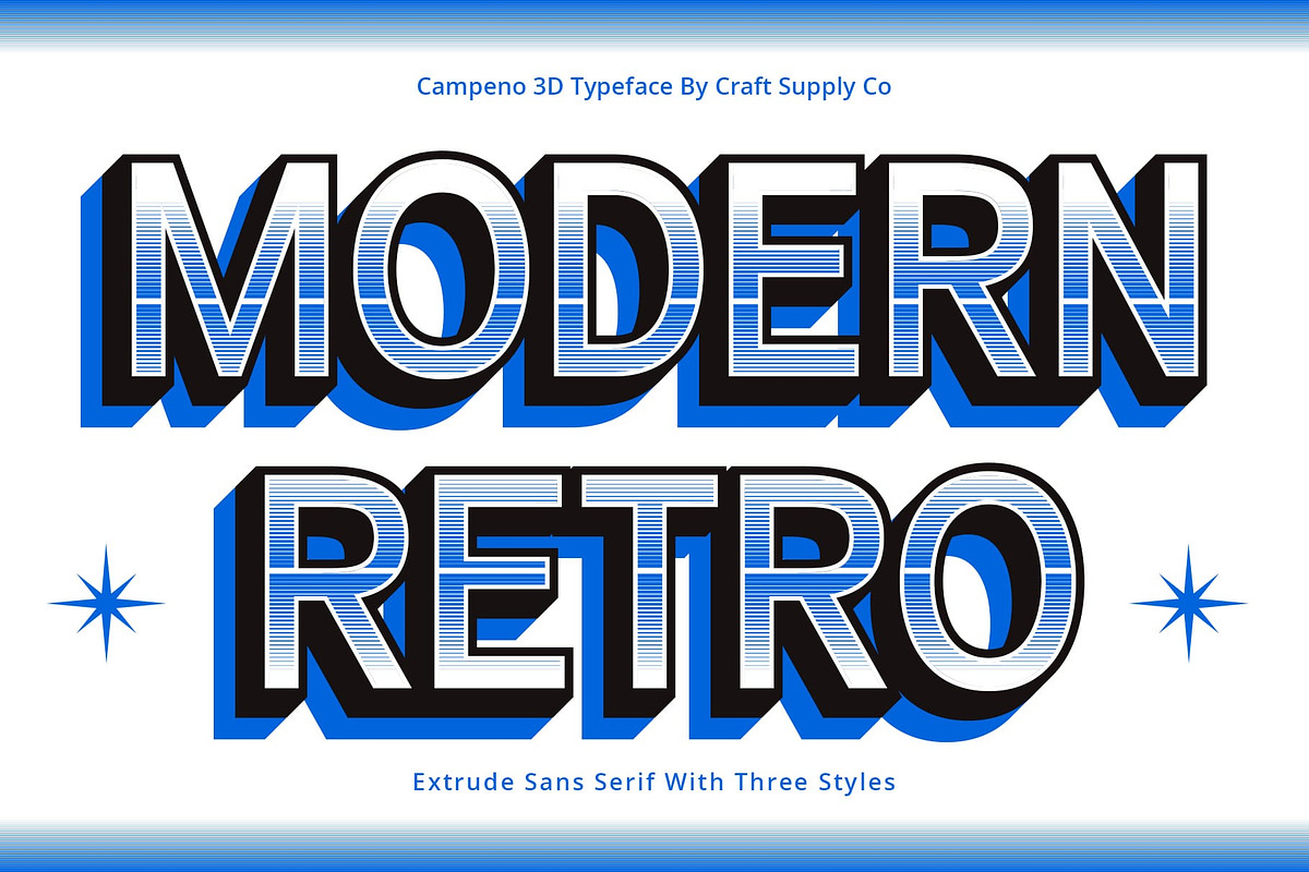 Campeno 3D, a Sans Serif Font by Craft Supply Co. (Photo 5 of 8)
