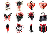 Friday's Black & Red Clipart, an Illustration by Design Market (Thumbnail 3 of 3)