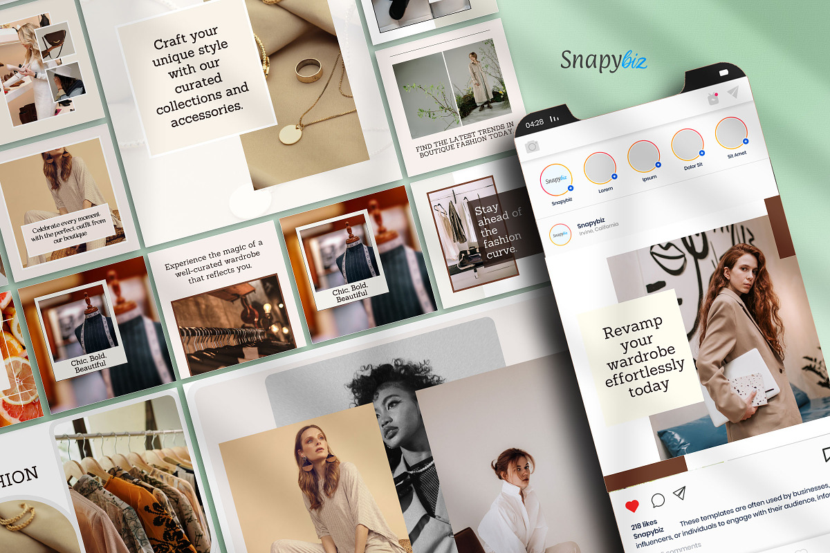 Boutique Fashion Instagram Templates, a Social Media Template by Snapybiz (Photo 9 of 9)