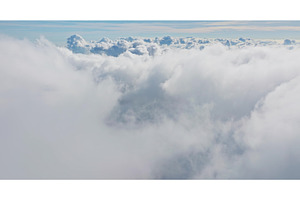 Aerial view flying through soft, a Nature Photo by Goinyk