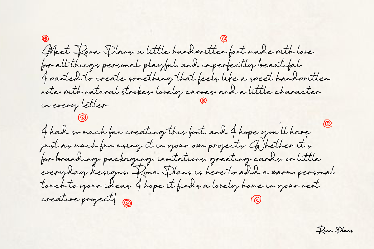 Rona Plans Font, a Script Font by DearLailaStudio (Photo 3 of 8)