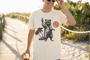 Raccoon Peace Sign PNG, Palm Tree, an Illustration by SharpMarketplace (Thumbnail 2 of 5)