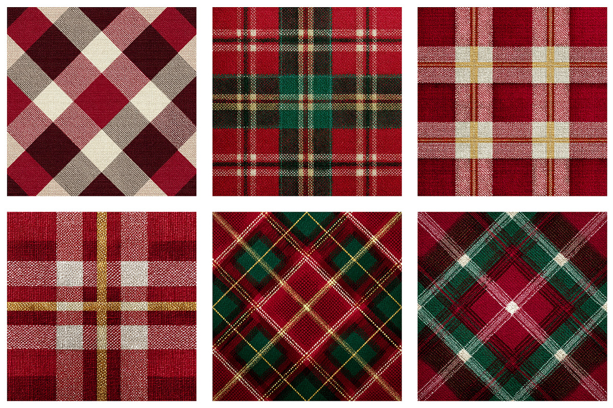 Royal Red Christmas Tartan Plaid, a Texture Illustration by Dream Creation (Photo 5 of 6)