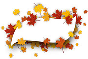 Golden autumn set with maple leaves, a Decorative Illustration by Vjom (Thumbnail 5 of 13)