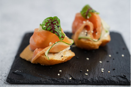 Sandwich with bread salmon slices, a Food & Drink Photo by Jan Jack Russo Media