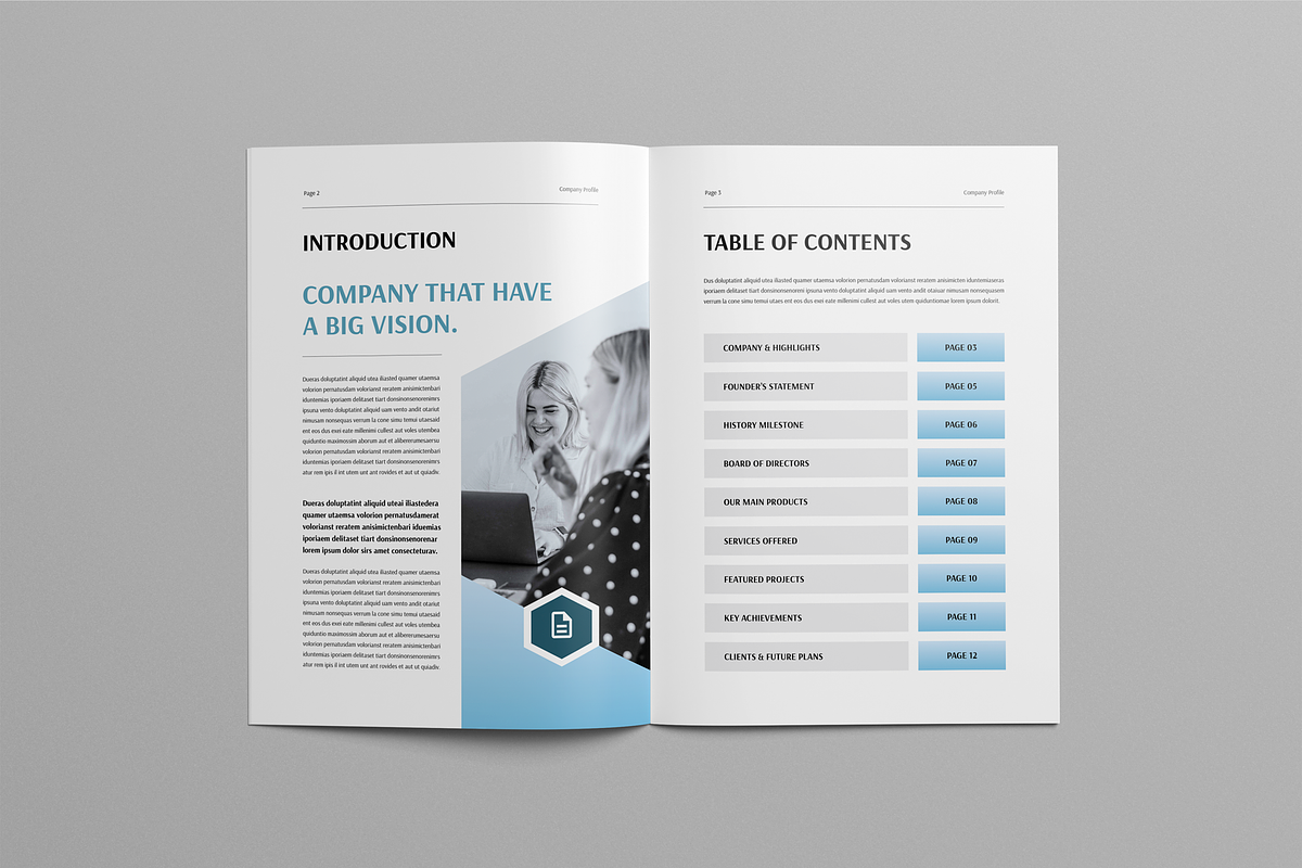 Company Profile Template, a Brochure Template by Leaflove (Photo 2 of 10)
