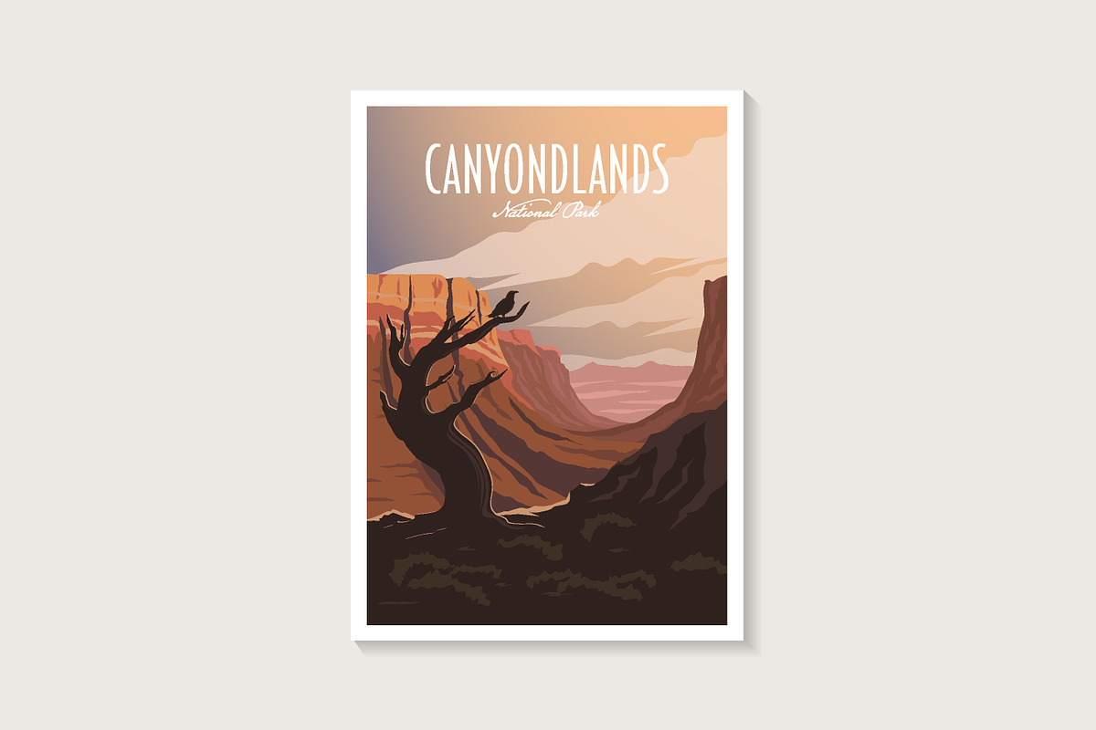Canyonlands National park poster, a Decorative Illustration by DOMHOUZE