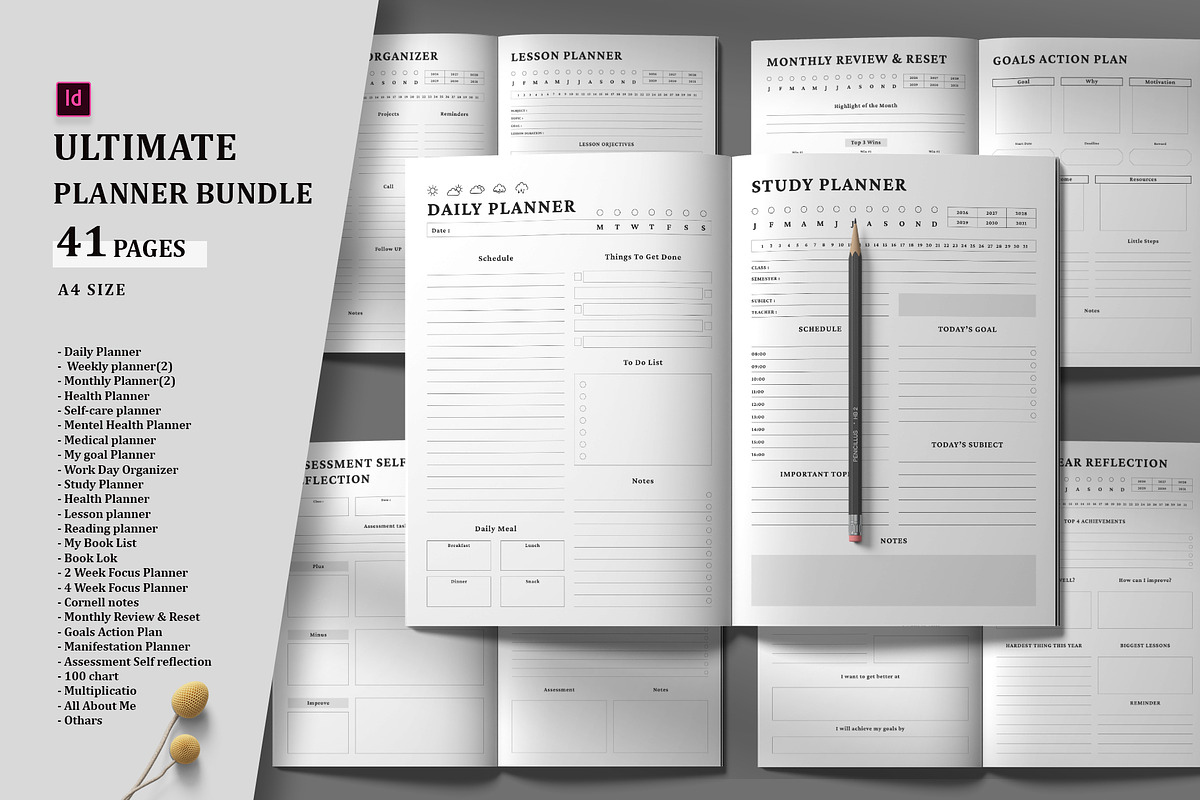 Planner Bundle Pack, a Stationery Template by Design Zone (Photo 1 of 6)