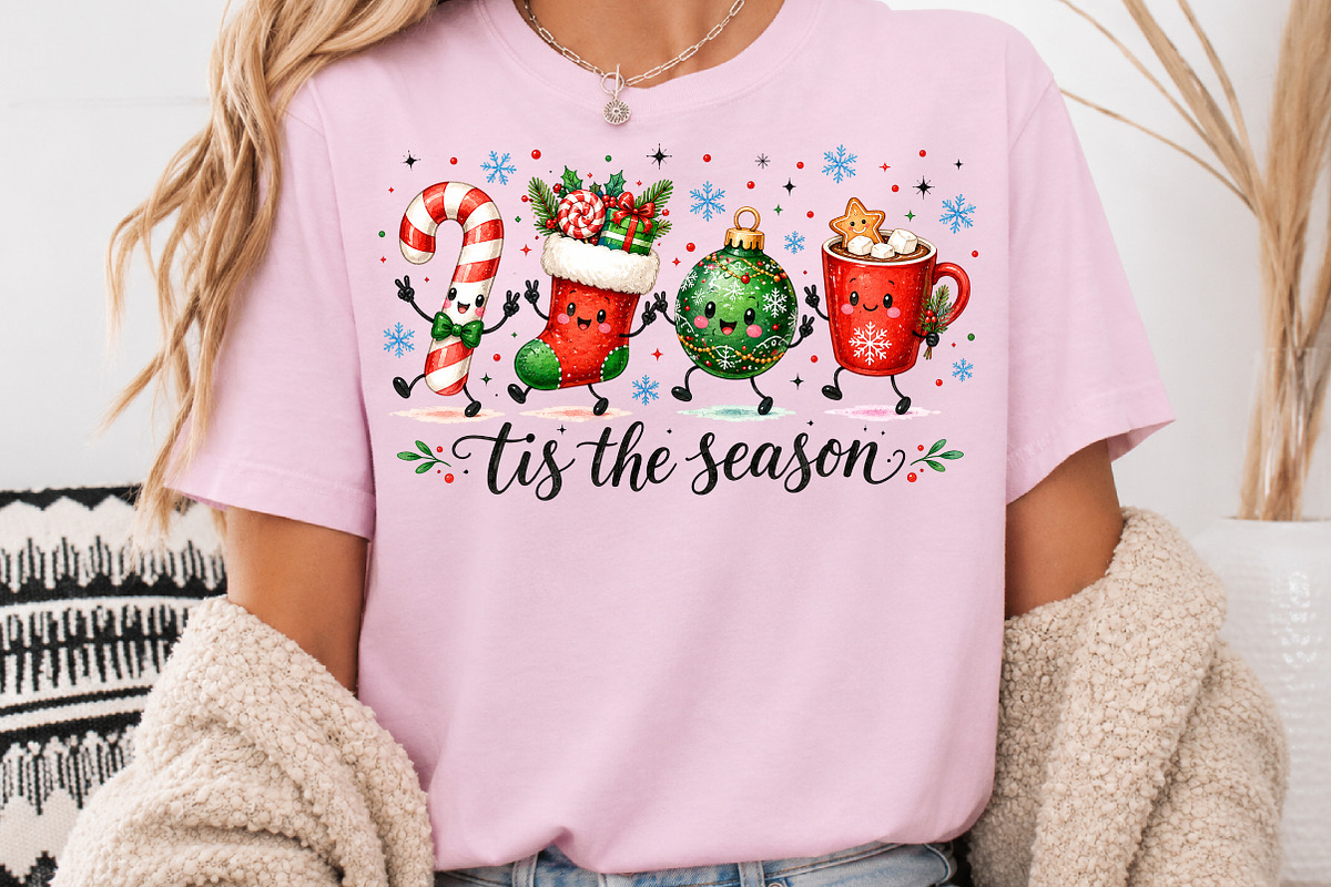 Tis the Season Christmas Doodle PNG, a Seasonal Illustration by Rose Art (Photo 3 of 4)