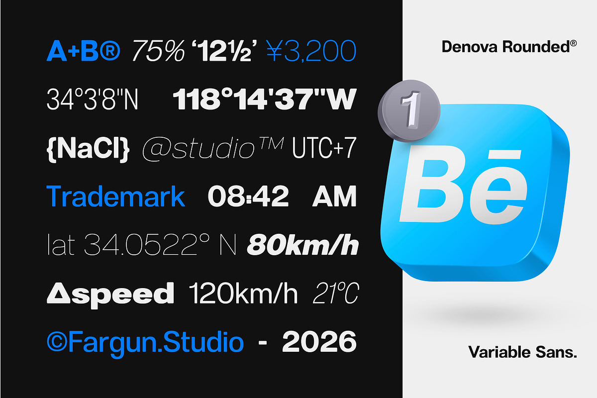 Denova Rounded, a Sans Serif Font by Fargun Studio (Photo 5 of 15)