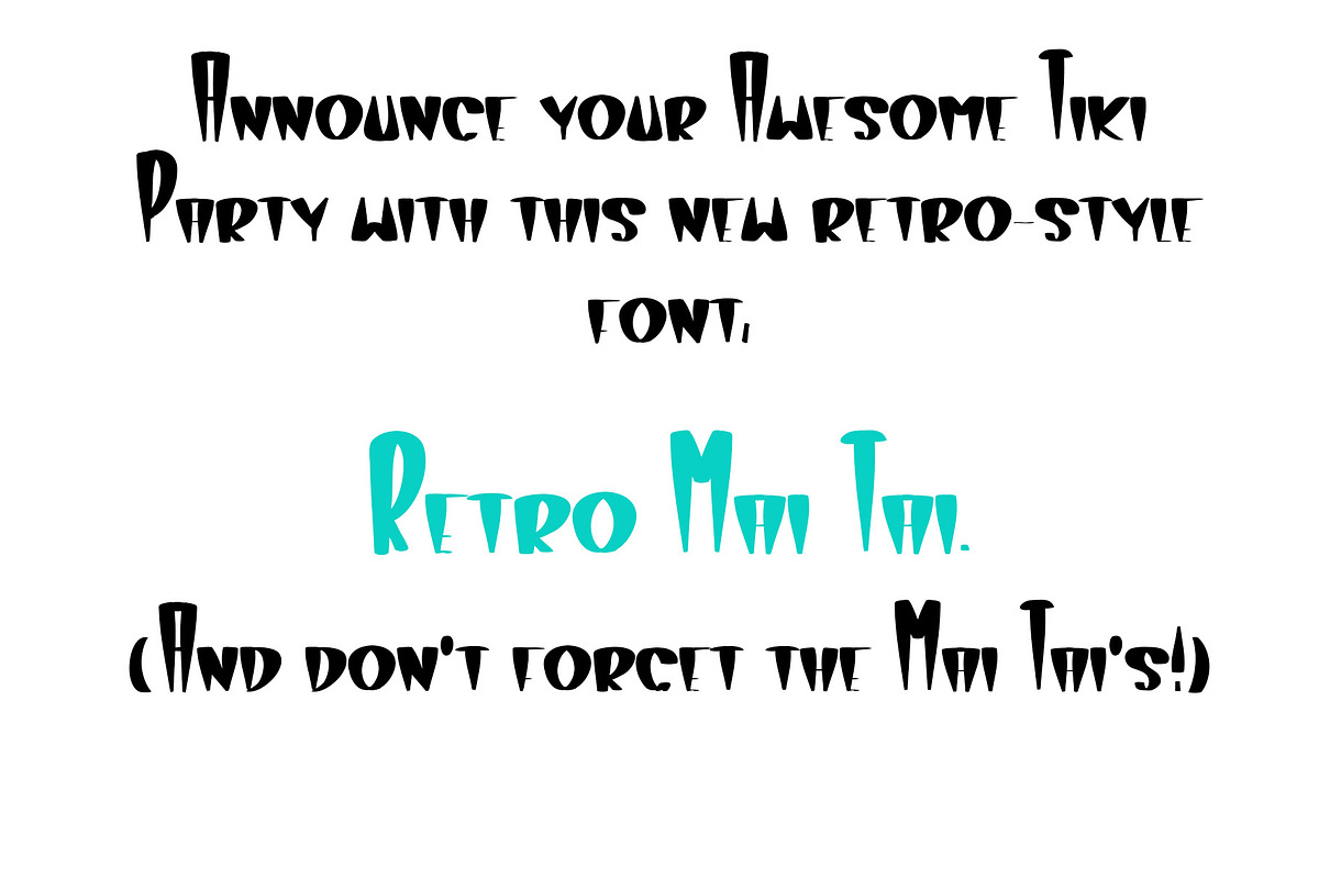 Tiki Font Retro Mai Tai Hawaiian, a Font by PageLightStudios (Photo 2 of 4)