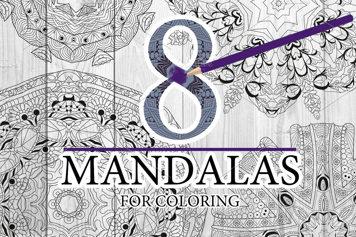 Mandalas for coloring 13, an Object Graphic by Watercolor fantasy (Photo 1 of 9)