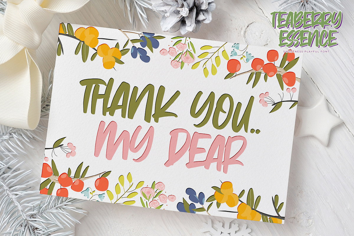 Teaberry Essence - Sweetness Playful, a Font by Gassstype (Photo 8 of 8)