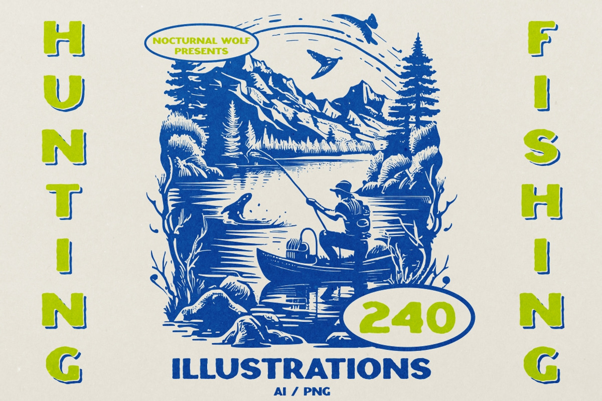 240 Fishing and Hunting illustration, an Illustration by Nocturnal Wolf (Photo 1 of 15)