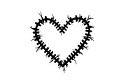 Stitched Heart Silhouette Vector Bun, an Illustration by Designs_River (Thumbnail 28 of 41)