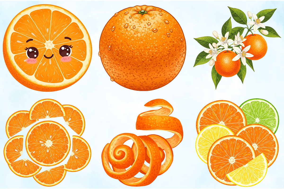 Watercolor Oranges Clipart, an Illustration by Craft Nest (Photo 5 of 6)