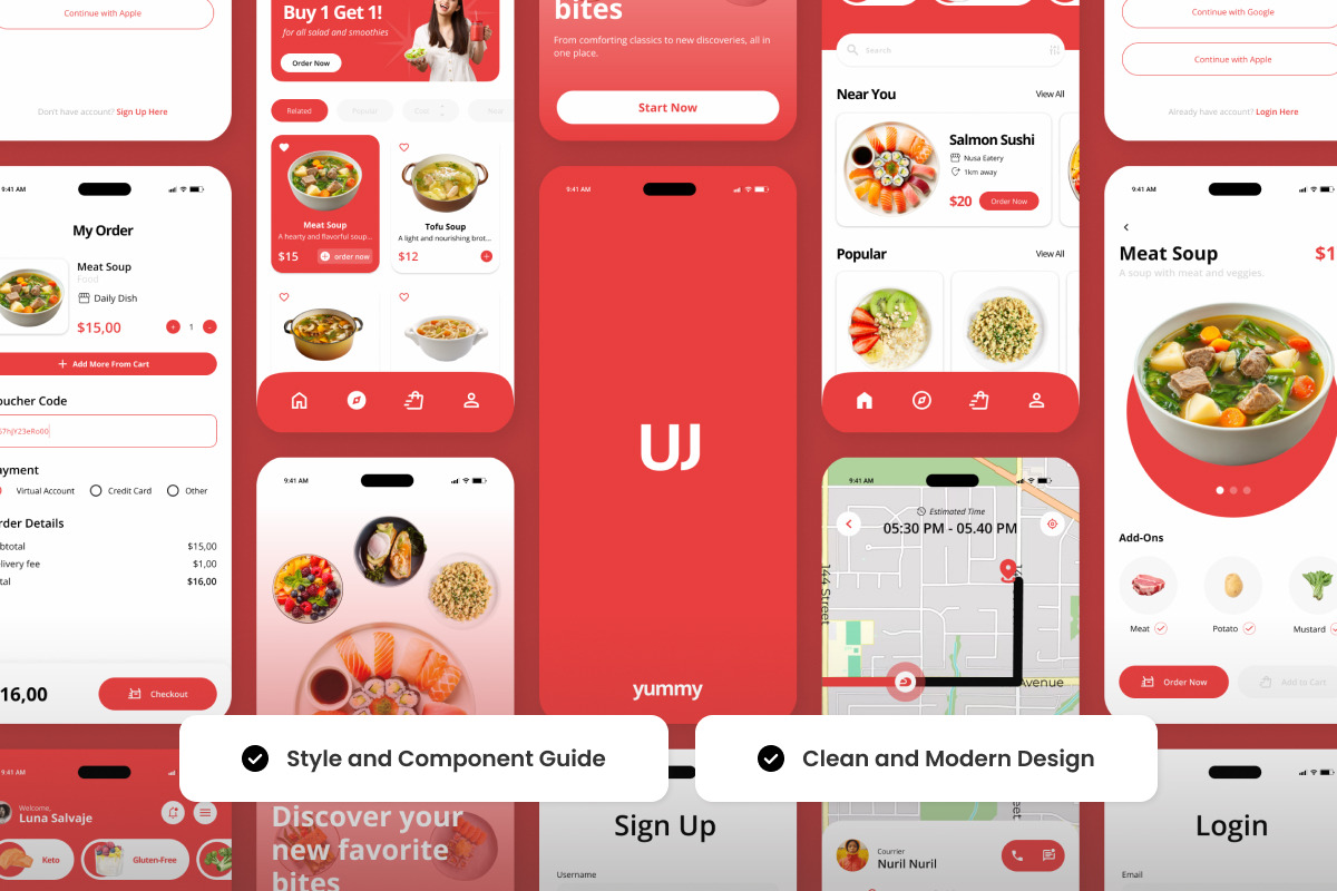 Yummy – Food UI Design Template, an App Template by productype1 (Photo 3 of 5)