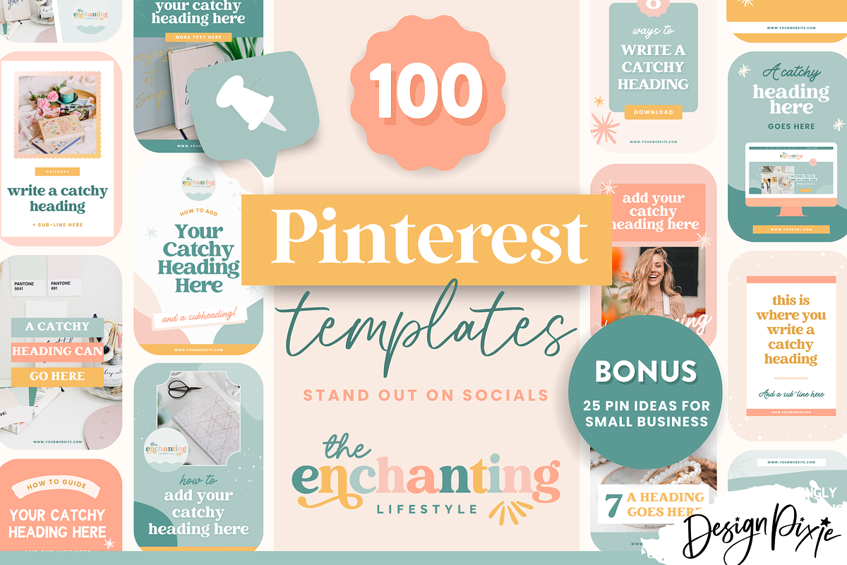 Enchanting Pinterest Templates, a Social Media Template by Design Pixie (Photo 1 of 6)