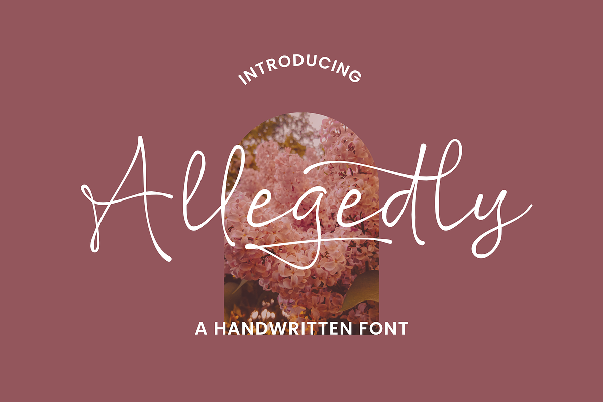 Allegedly - a Handwritten Font, a Script Font by Ali Hamidi (Photo 1 of 9)