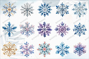 Adorable Snowflake Clipart, an Illustration by designcity5 (Thumbnail 2 of 5)
