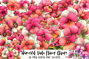 Whimsical Viola Flower Clipart, an Illustration by OK Design (Thumbnail 1 of 6)