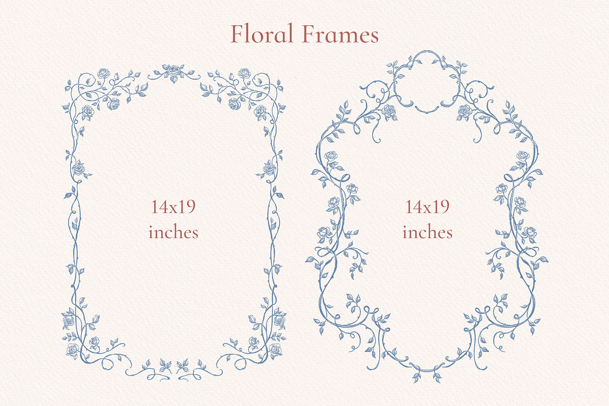 Midnight Roses, PNG Vintage Borders, a Decorative Illustration by Ekaproeka (Photo 3 of 7)