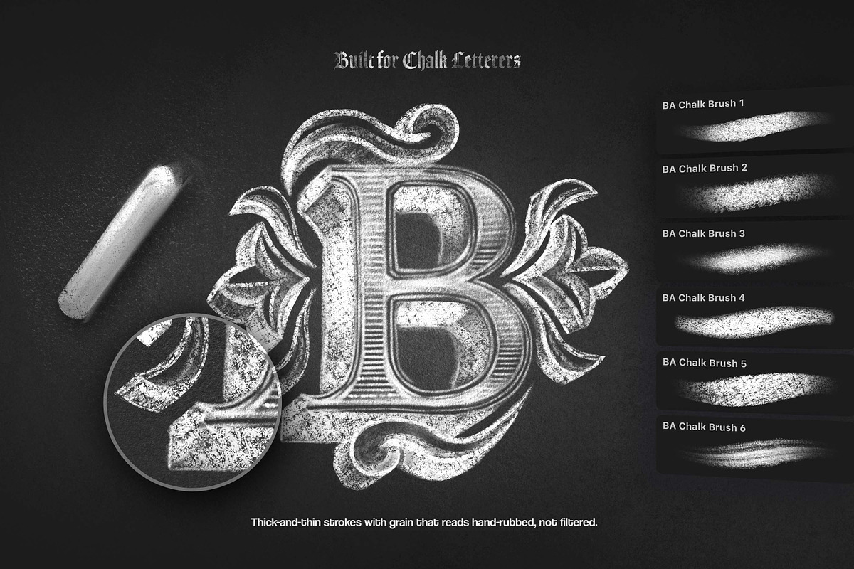 Midnight Chalk Illustrator Brushes, a Brush Add-On by brushapes.com (Photo 4 of 7)