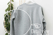 Sport Grey Gildan 18000 Mockup x3, a Shirt Mockup by Uncommon Mockups (Thumbnail 5 of 7)