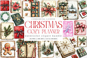 Cozy Christmas Planner Clipart, an Illustration by SinaCreation (Thumbnail 1 of 7)