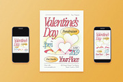 Valentine’s Day Fundraiser Flyer Set, a Flyer Template by Aiyari Graphic (Thumbnail 1 of 3)