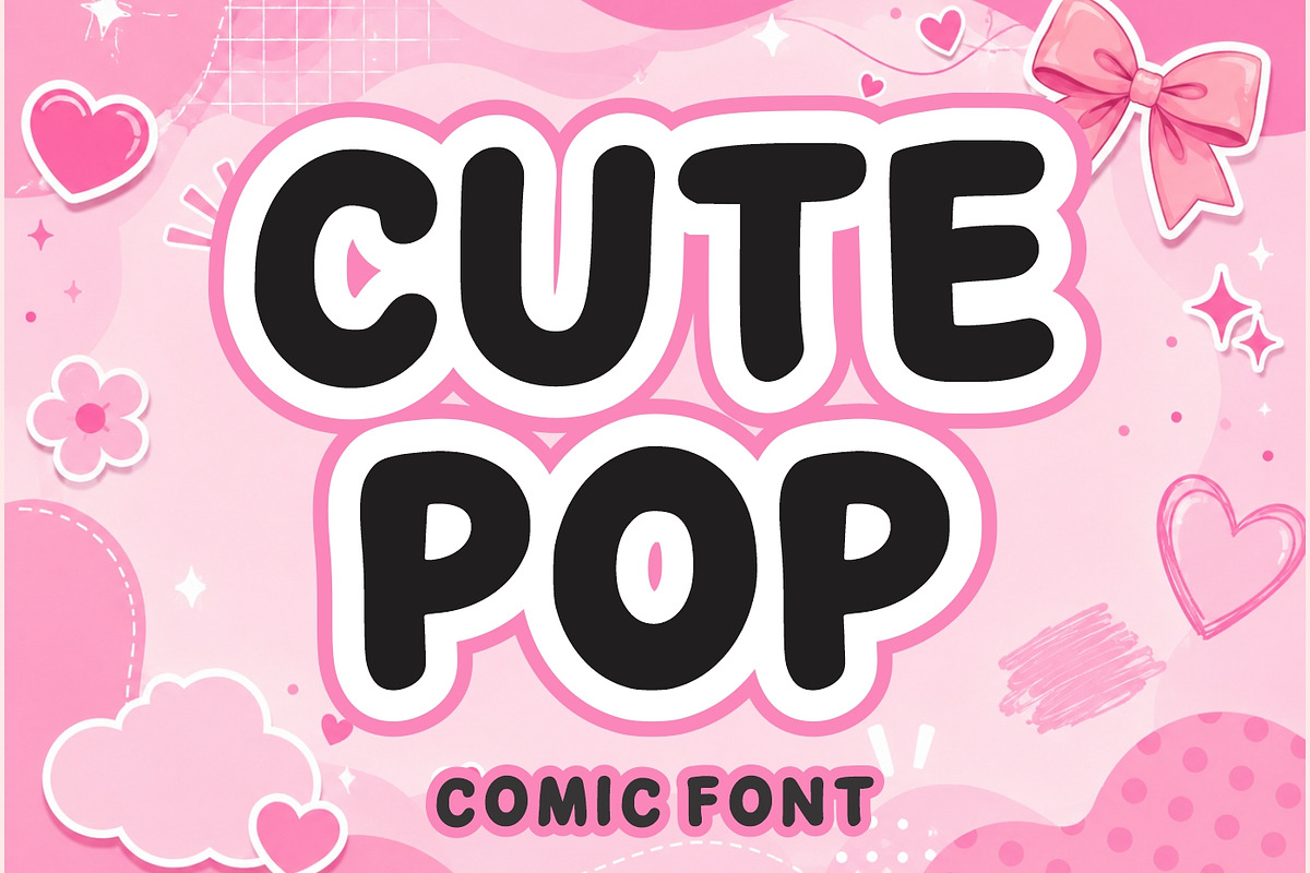 Cute Pop, a Handwritten Font by Fourteen Letter (Photo 1 of 5)