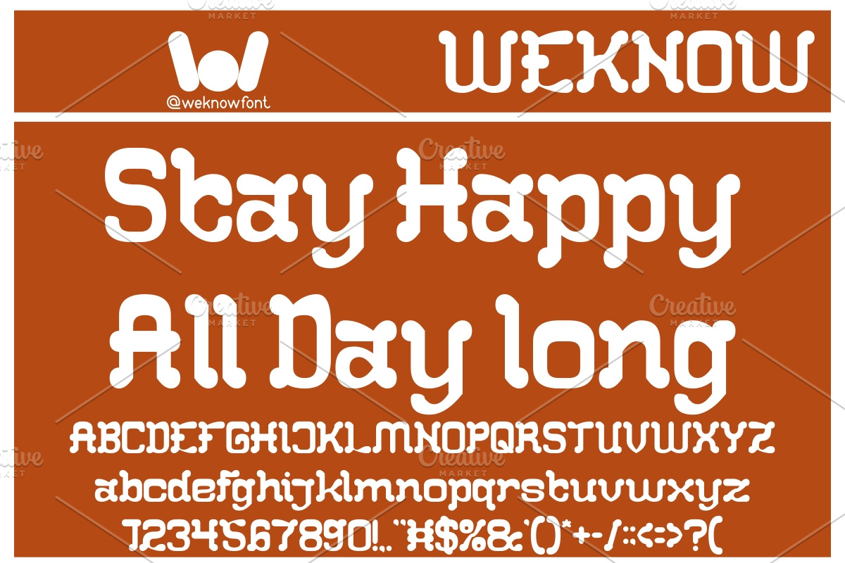 Hero of happiness font, a Font by weknow (Photo 2 of 8)