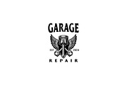 Engine Wings, Automotive Garage Logo, a Branding & Logo Template by Glowin_studio (Thumbnail 1 of 2)