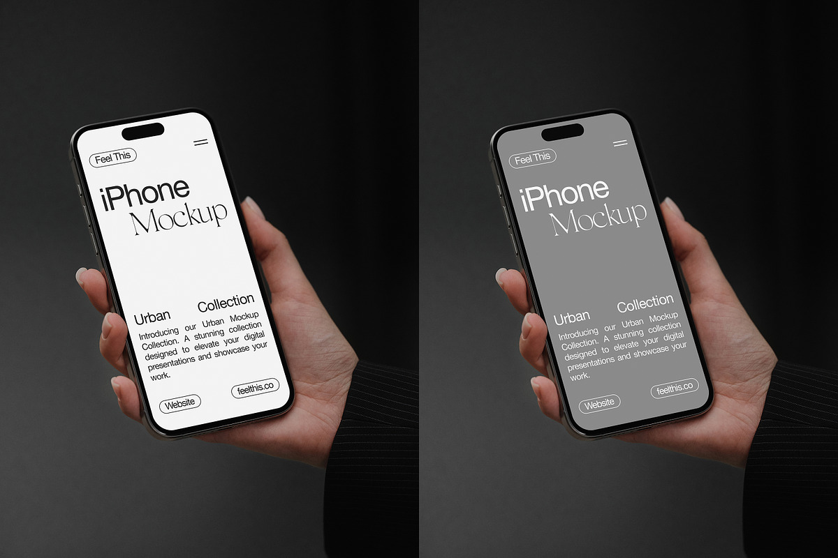 iPhone 16 Pro in Hand Mockup PSD, an iPhone Mockup by Feel This