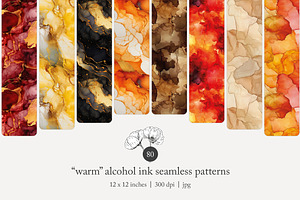 80 warm alcohol ink seamless pattern, a Pattern Graphic by Poppy Lane Studio