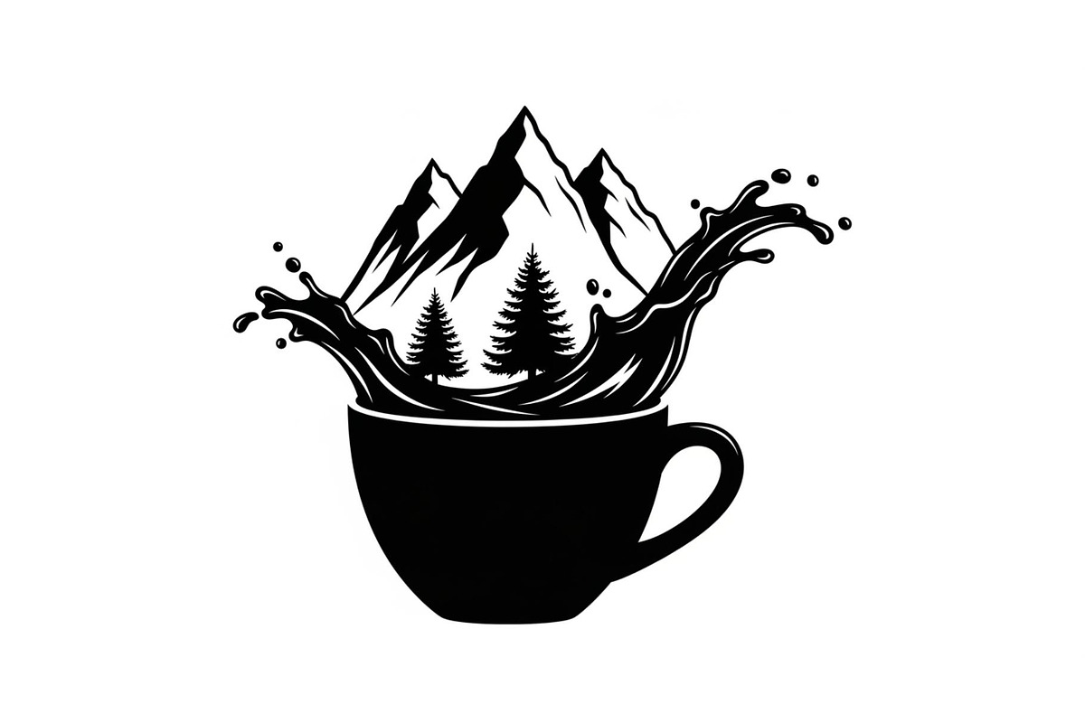 Mountain Coffee Cup Design Bundle, an Illustration by yasushie (Photo 31 of 31)