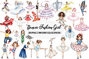 Dancer Fashion Girl Clipart, an Illustration by Daily.Designs (Thumbnail 1 of 5)