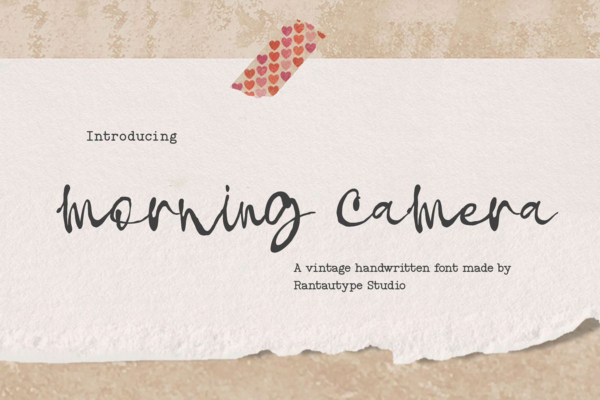 Morning Camera Natural Handwritten, a Handwritten Font by RantautypeStudio (Photo 1 of 9)