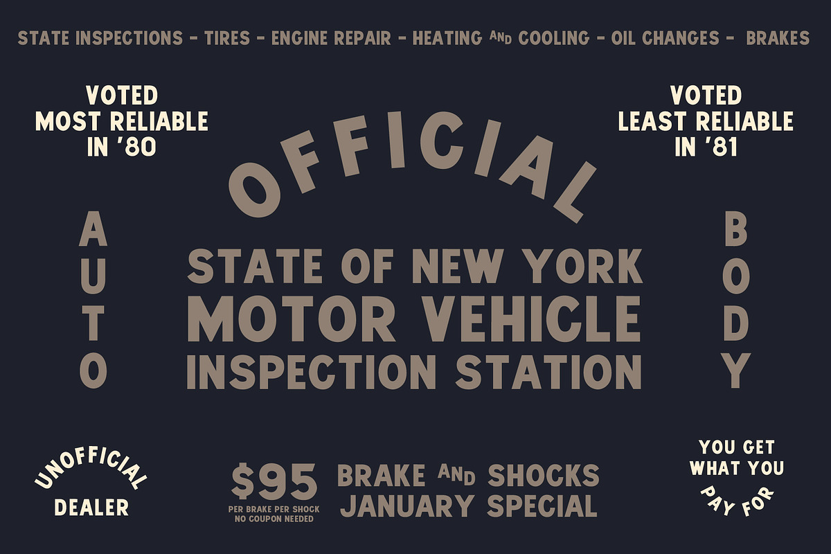 Slow Grade - Display Font, a Font by Rest Stop (Photo 5 of 5)