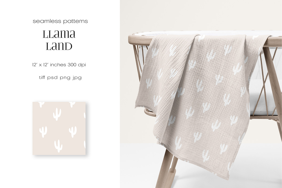 Llama Land – Patterns Collection, a Pattern Graphic by PROTEA Watercolor Studio (Photo 6 of 9)