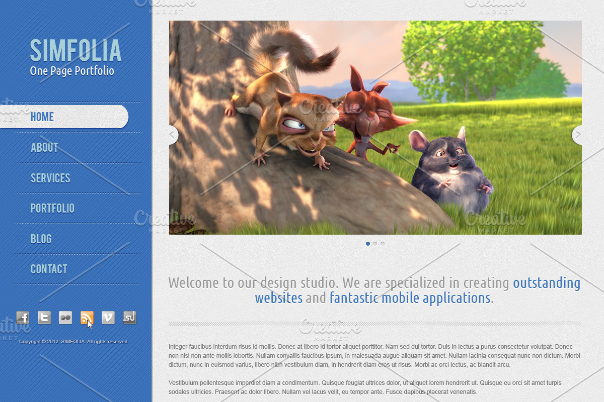 Simfolia PSD Template, a Websites & App Template by grati (Photo 2 of 4)