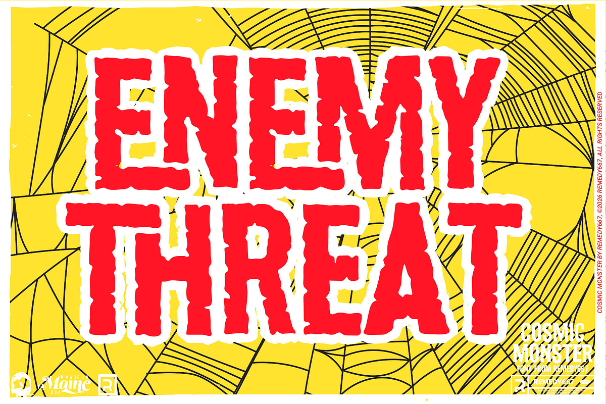 Cosmic Monster - Faux Ligature Font, a Sans Serif Font by Remedy667 (Photo 5 of 9)