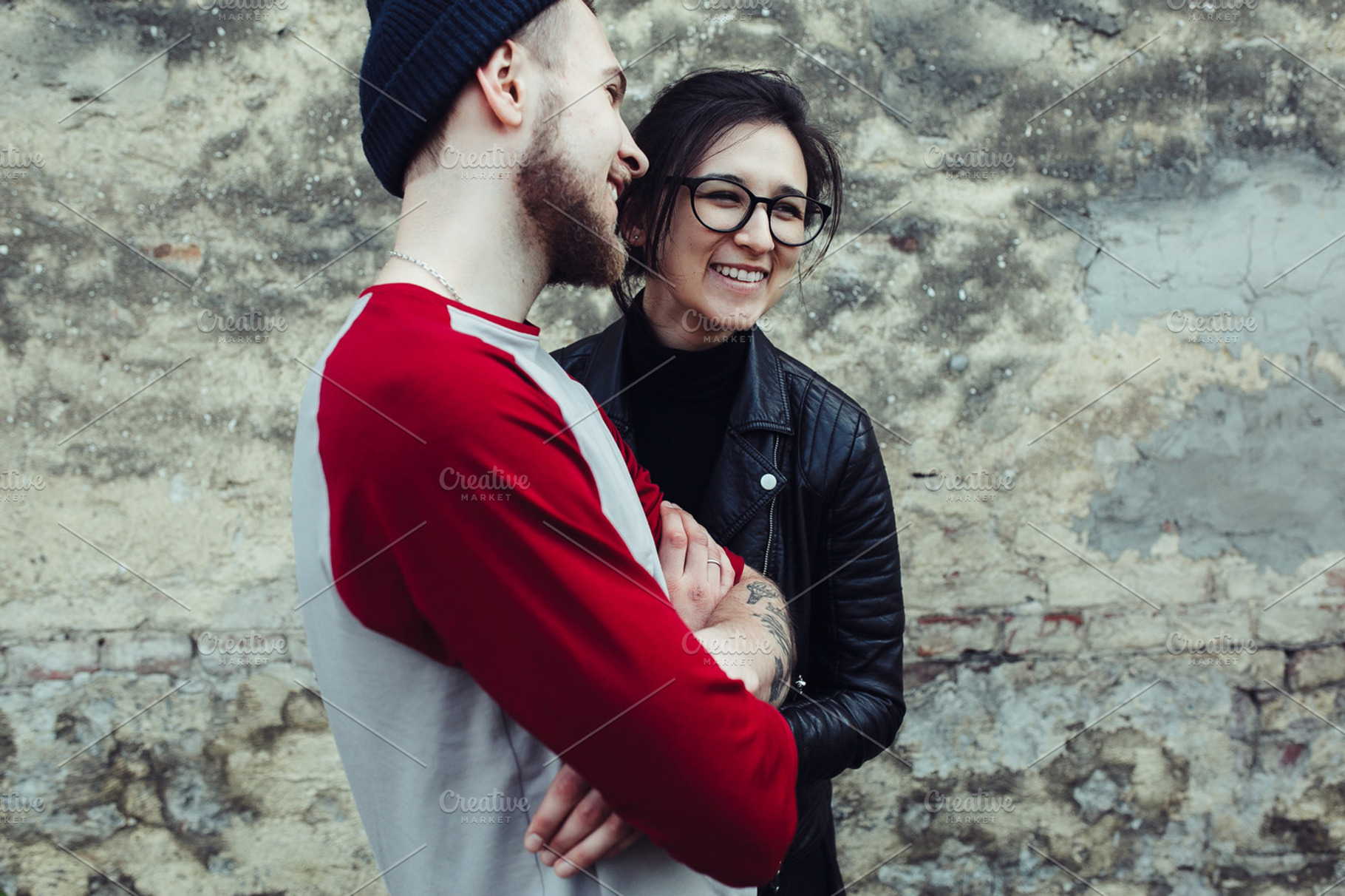 Young beautiful couple fooling around stock photo containing man and handsome, a Person Photo by Tekso