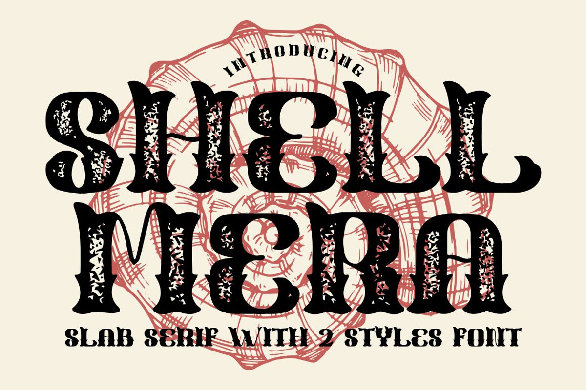 Shell Mera - Serif Vintage Font, a Slab Serif Font by PutraCetol Studio