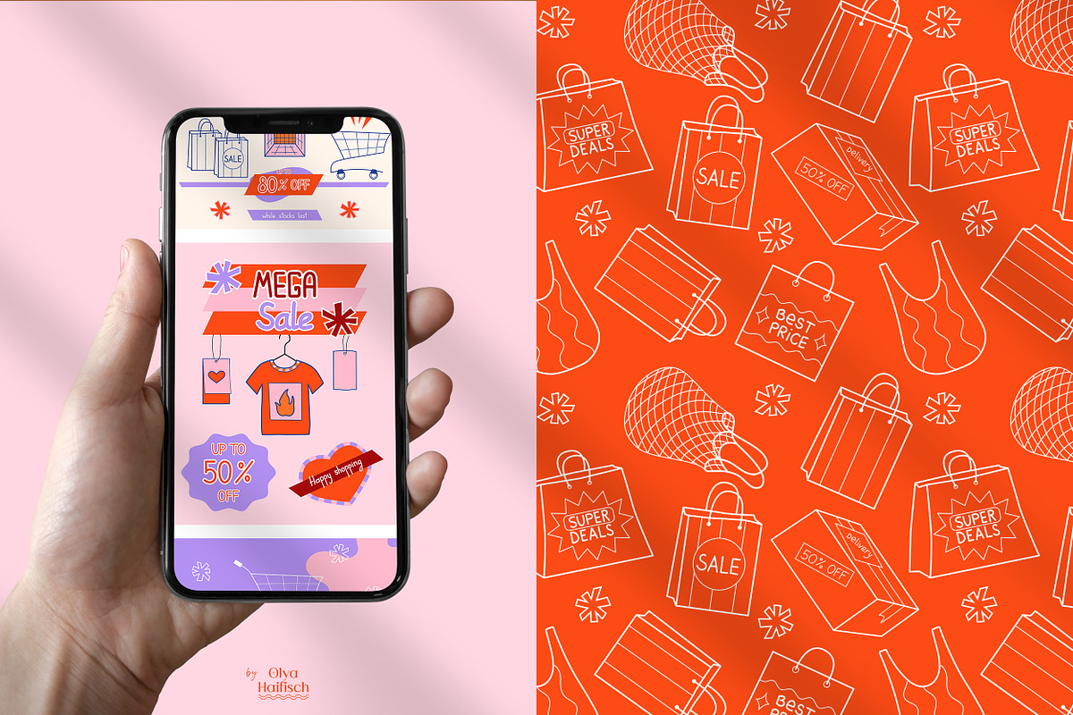 Sale Season Graphics & Patterns, an Object Graphic by Olya Haifisch (Photo 10 of 16)