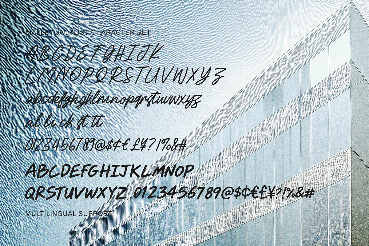 Malley Jacklist Script Sans Font Duo, a Handwritten Font by Maulana Creative (Photo 6 of 7)